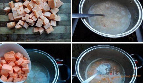 红薯粽子粥的做法
