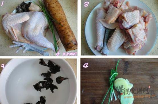 木耳山药炖鸡汤的做法