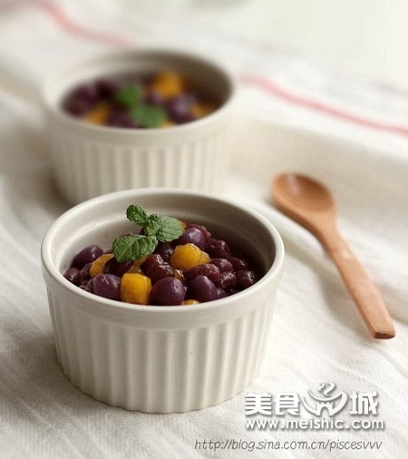 紫薯圆南瓜圆甜汤的做法