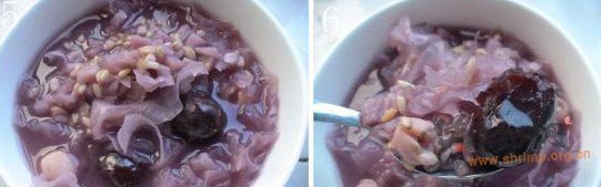 紫薯银耳莲子粥的做法
