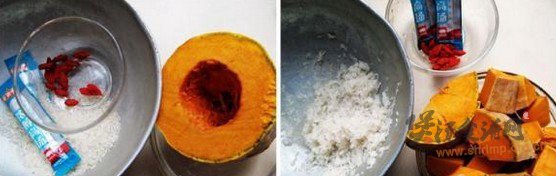 高汤南瓜枸杞粥的做法