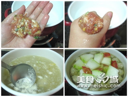 冬瓜番茄肉丸汤的做法