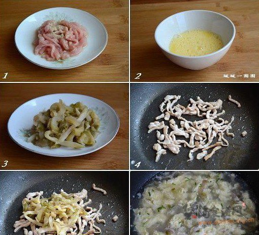 榨菜肉丝蛋花汤的做法