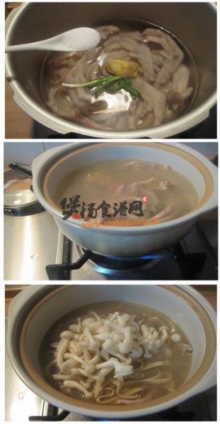 鸭掌菌菇千张汤的做法