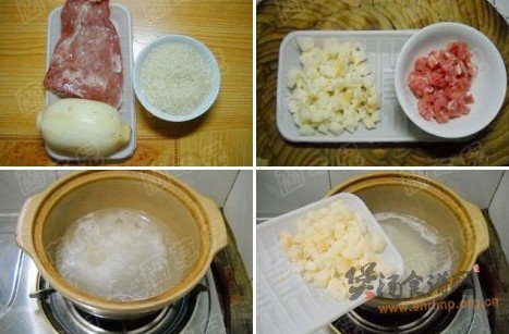 莲藕猪肉粥的做法