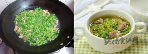 夜兰花肉片汤的做法