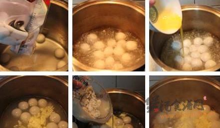 蛋花汤圆炖酒酿的做法