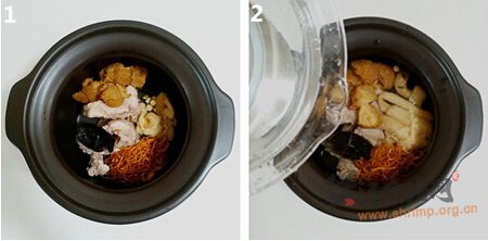 菌菇荟萃金汤的做法