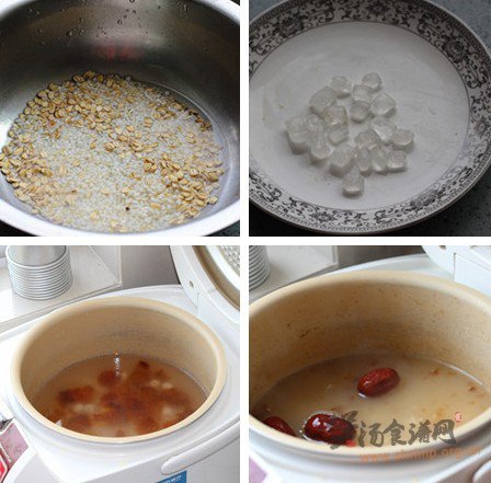 桃胶薏米养颜祛斑粥的做法