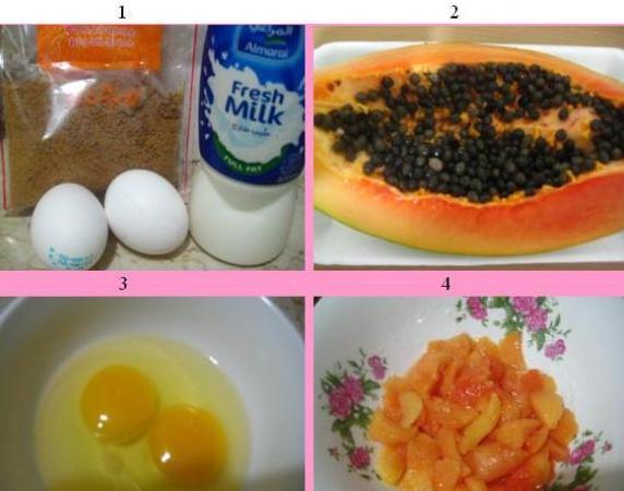 木瓜牛奶炖蛋的做法