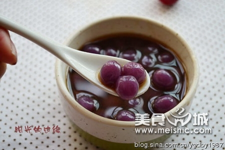 紫薯圆姜汤的做法