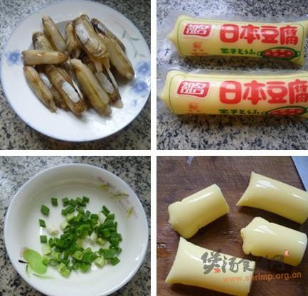 蛏子日本豆腐汤的做法