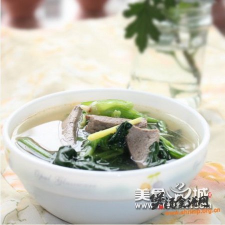 (图)菠菜猪肝汤的做法