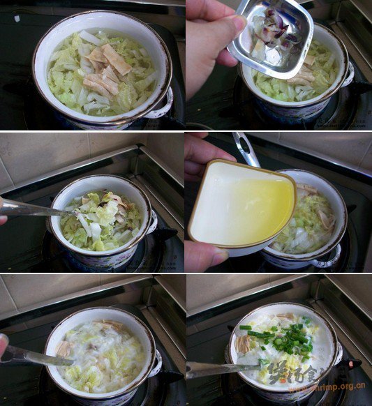 白菜腐竹滚汤的做法
