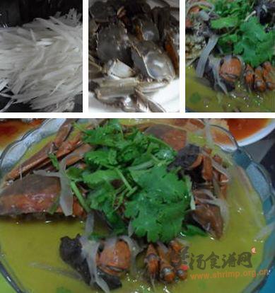 萝卜丝咸肉炖湖蟹的做法