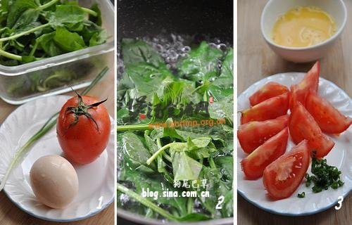 番茄鸡蛋菠菜汤的做法