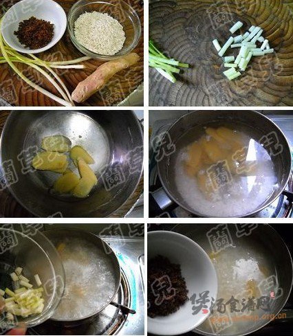 姜葱糯米粥的做法