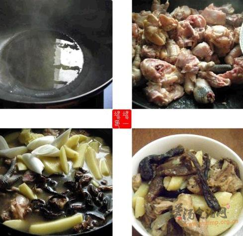 榛蘑土豆炖小鸡的做法