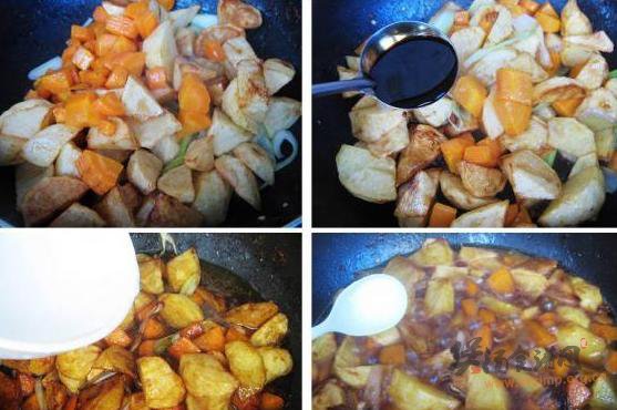 胡萝卜炖土豆的做法