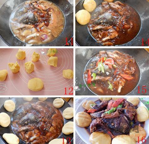 铁锅炖鱼贴饼的做法