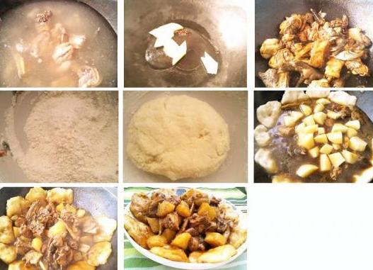 土豆炖鸡贴饼子的做法