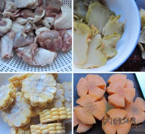 榨菜玉米鸭块汤的做法