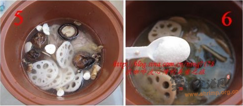 莲藕香菇鲜鸡汤的做法