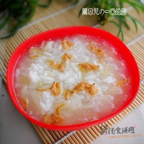 虾米卷心菜粥的做法