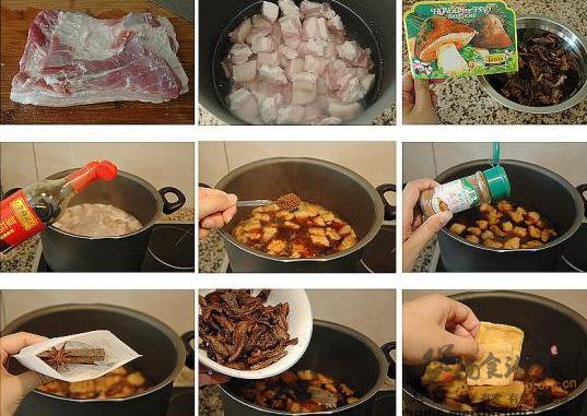 松蘑炖肉的做法