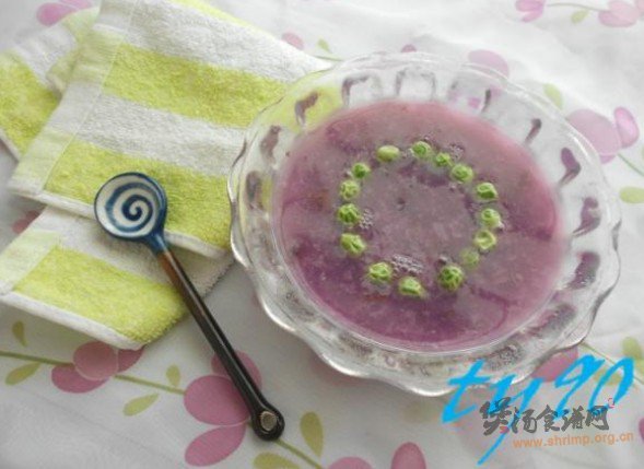 紫薯米粥的做法