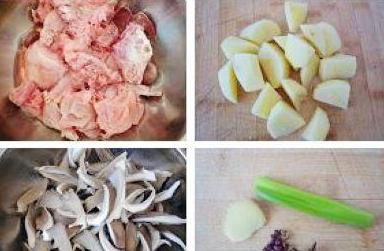 鲜蘑土豆炖兔肉的做法
