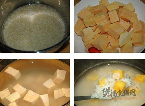大米红薯粥的做法