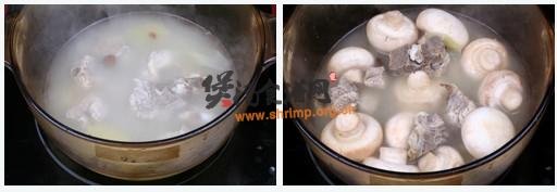 白蘑菇排骨汤的做法