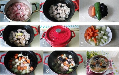 (图)老黄瓜排骨汤的做法