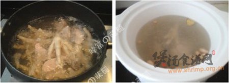 (图)花生眉豆鸡脚汤的做法