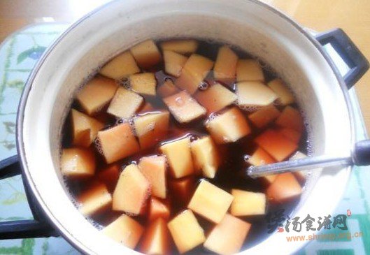 木瓜红豆甜汤的做法