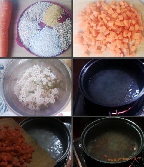 胡萝卜杂粮粥的做法