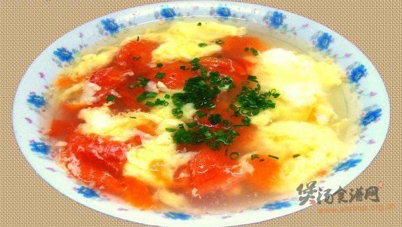 番茄香葱蛋花汤的做法