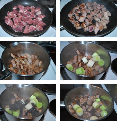 黑豆炖夹心肉的做法