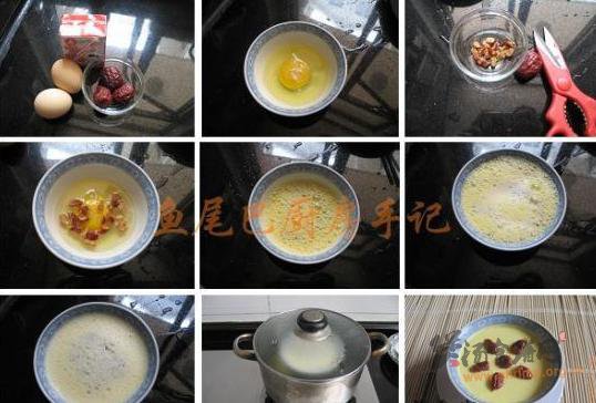 牛奶红枣炖滑蛋的做法