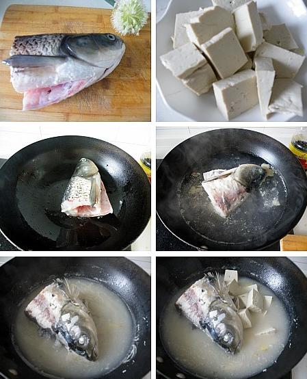 鱼头炖豆腐的做法