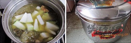 荷叶鸭肉冬瓜汤的做法