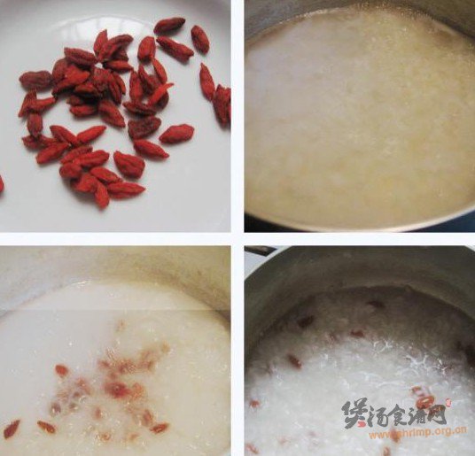 大米枸杞粥的做法