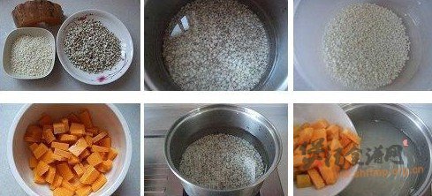 南瓜薏米粥的做法