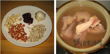 芡实薏米老鸭汤的做法