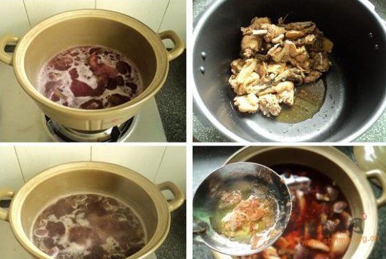 土鸡红菇汤的做法