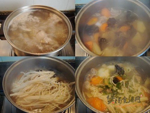 金针菇排骨汤的做法