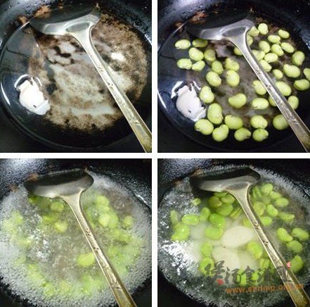 虾皮蚕豆年糕汤的做法