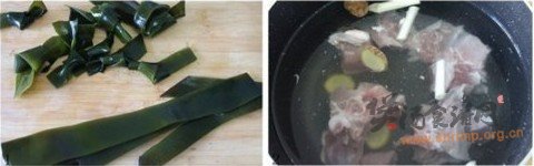 扭结海带排骨汤的做法