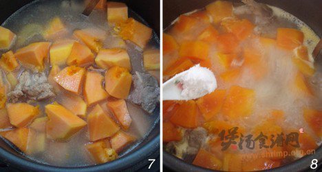 木瓜鸡爪猪骨汤的做法